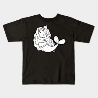 Cute Mermaid Illustration Kids T-Shirt